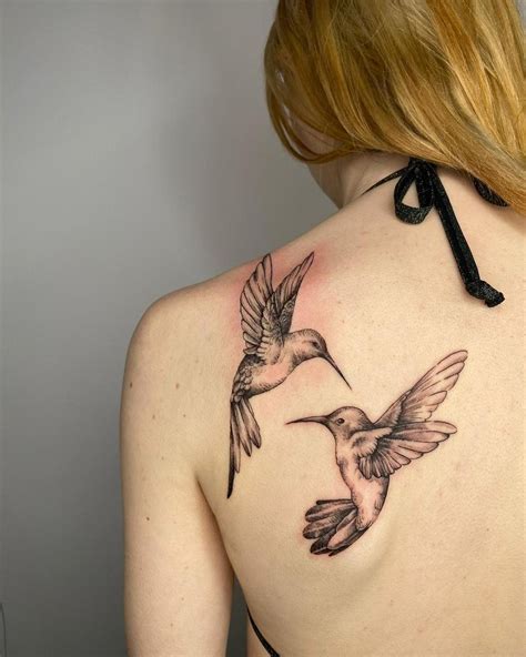 shoulder hummingbird tattoo|lesbian hummingbird tattoo.